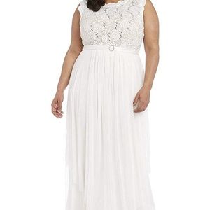 Size 16 ivory lace and chiffon dress